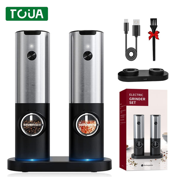 Rechargeable Electric Salt And Pepper Grinder Set